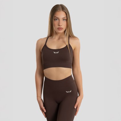 Exalted Eon Core bezešvá sportovní podprsenka - cocoabrown (Velikost XS)