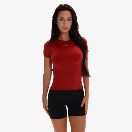 Exalted FlexMotion Tričko S Krátkým Rukávem - bordo (Velikost S)