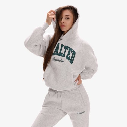 Exalted Dámská Comfy-Nest ICON Mikina - marl grey green (Velikost XS)