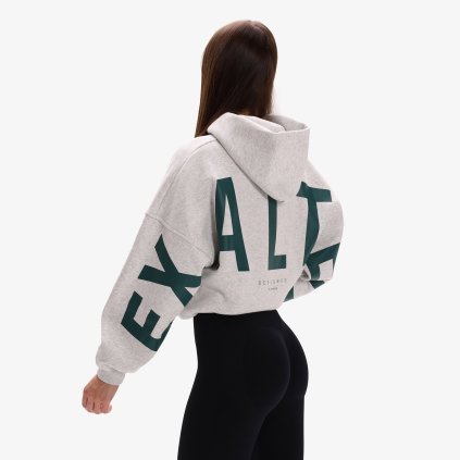 Exalted Comfy-Nest™ ORIGINAL OVERSIZED Mikina - marl grey green (Velikost M)