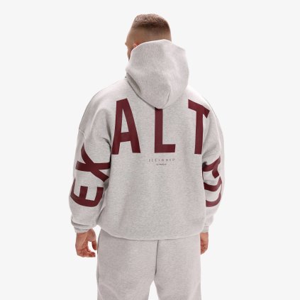 Exalted Comfy-Nest™ ORIGINAL OVERSIZED Mikina - marl grey red (Velikost L)