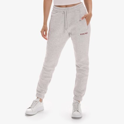 Exalted Dámské Comfy-Nest Tepláky - marl grey red (Velikost XS)