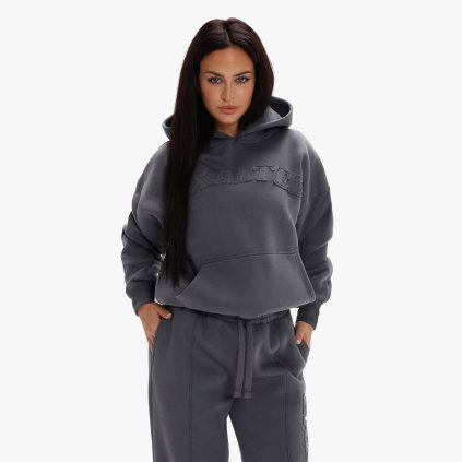 Exalted Dámská Comfy-Nest RIPPED Mikina - pewter grey (Velikost XXS)