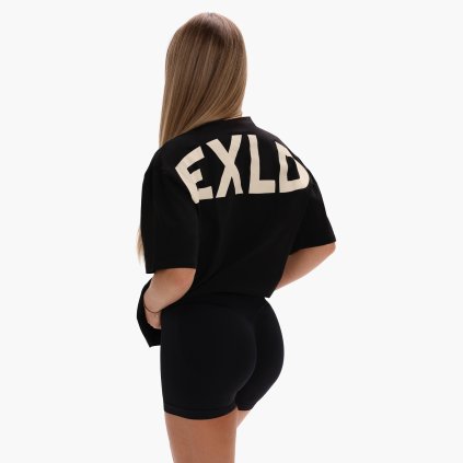 Exalted Dámské EXLD OVERSIZED Tričko - černá (Velikost XXS)