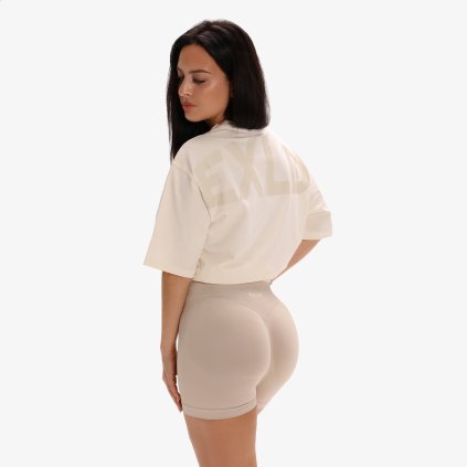 Exalted Dámské EXLD OVERSIZED Tričko - oat milk (Velikost XXS)