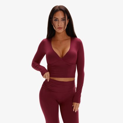 Exalted Serenity Soft Touch Top - merlot (Velikost M)