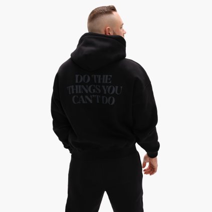 Exalted Pánská Comfy-Nest QUOTE Mikina - černá (Velikost M)