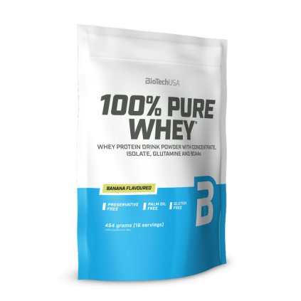 BioTech 100% Pure Whey 454 g (Příchuť banán)