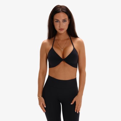 Exalted EcoPower Halter Podprsenka - černá (Velikost S)