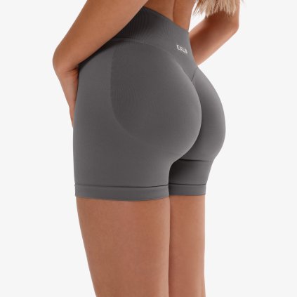 Exalted PushUp Bezešvé Šortky 4" - stone grey (Velikost XS)