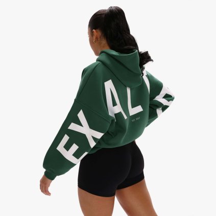 Exalted Dámská Comfy-Nest ORIGINAL OVERSIZED Mikina - forest green (Velikost S)
