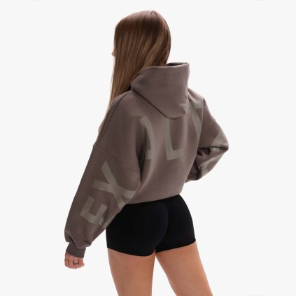 Exalted Dámská Comfy-Nest ORIGINAL OVERSIZED Mikina - true taupe (Velikost XXS)