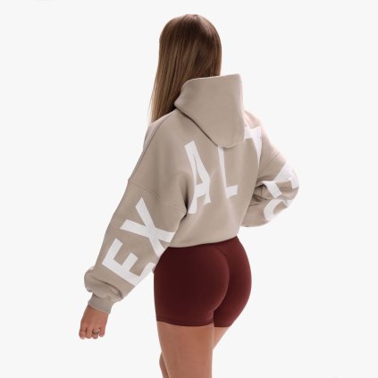 Exalted Dámská Comfy-Nest ORIGINAL OVERSIZED Mikina - béžová (Velikost XXS)