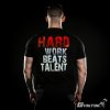 Pánské Tričko Gymtime - HARD WORK BEATS TALENT (Velikost 3XL, Barva Černá)
