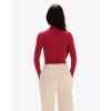 Exalted SecondSkin MockNeck tričko s dlouhým rukávem - bordo (Velikost XXS)