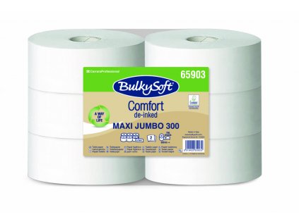 BulkySoft Jumbo 280 (Maxi Jumbo)  Toaletní papír 2vr., 300,20m, celluloza, 6 rolí