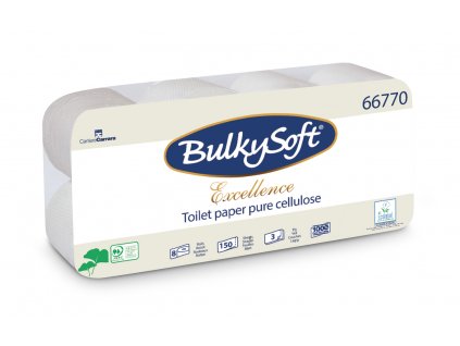 BulkySoft TP Excellence Toaletní papír 3vr., 150út, 15,75m, celluloza, 8 rolí