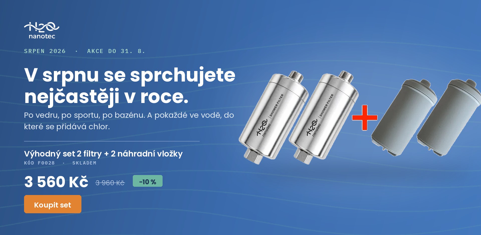 Akce srpen - sprchový filtr