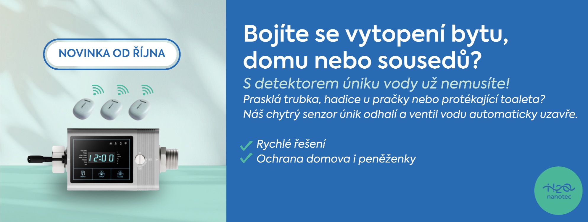 Detektory úniku vody - odkaz na kategorii