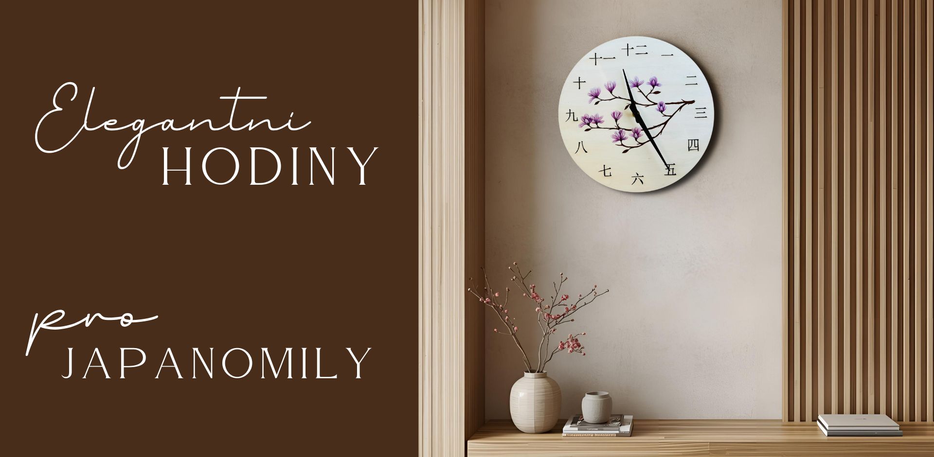 Elegantní hodiny v japonském stylu