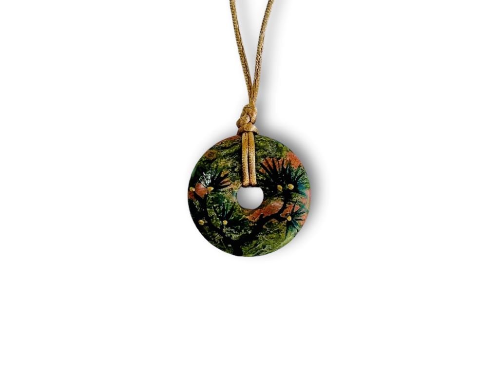 náhrdelník unakit (epidot) dlouhověká borovice
