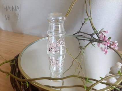 skleněný difuzér s ručně malovanou kvetoucí sakurou