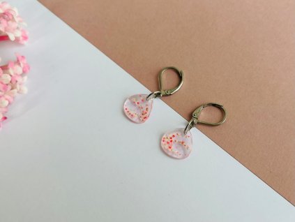 skleněné náušnice kvetoucí sakura