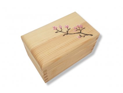 dřevěná krabička na čaj magnolie