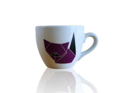 hrneček na espresso origami kočka