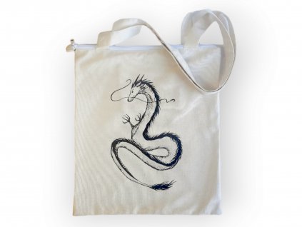 nákupní taška s perokresbou draka