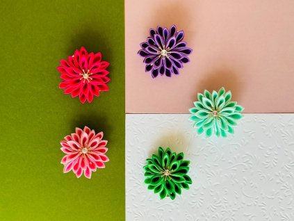 kanzashi sponka chryzantéma