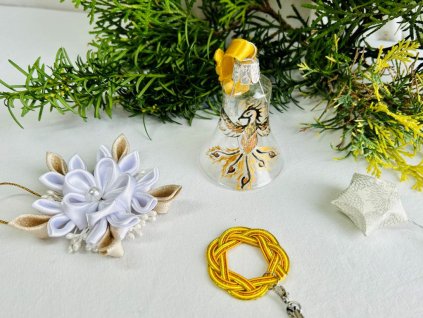 sada vánočních ozdob se zvonečkem s Fénixem