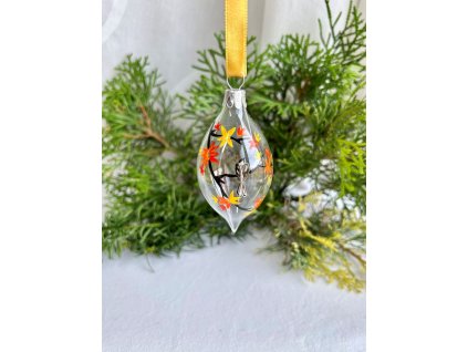 Vánoční koulička "oliva" s javorem