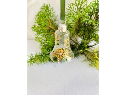 Vánoční zvoneček s chryzantémou