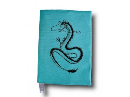 Textilní obal na knihu s drakem