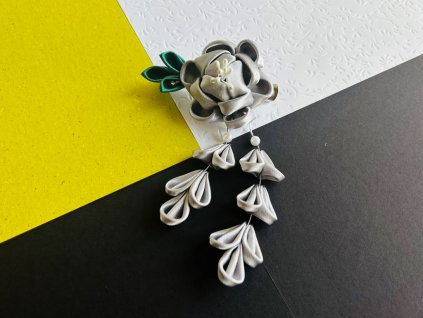 kanzashi spona do vlasů velký květ