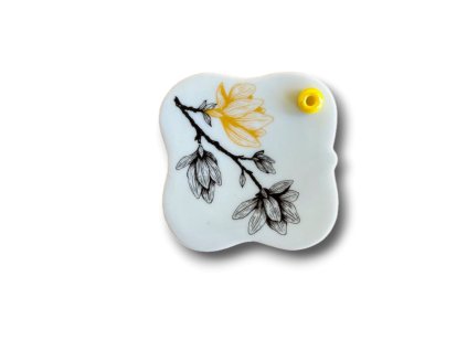 porcelánový stojánek na vonnou tyčinku s magnolií