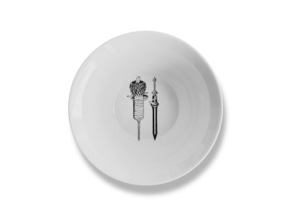 porcelánová miska s anime meči