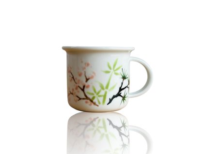 porcelánový hrneček na espresso Tři přátelé zimy