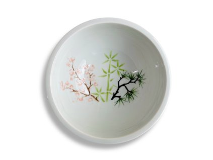 velká porcelánová miskla Tři přátelé zimy