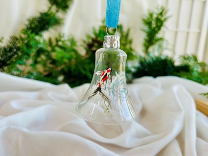 skleněný zvoneček s koi kapříky