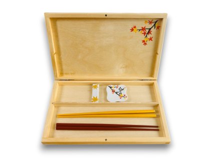 dárková sada na hůlky a odkladače s javory