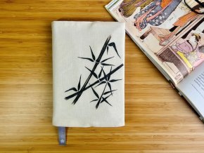 textilní obal na knihu s bambusem