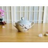 porcelánová cukřenka s víčkem s kvetoucí sakurou