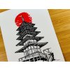 dárkový balíček japonská architektura