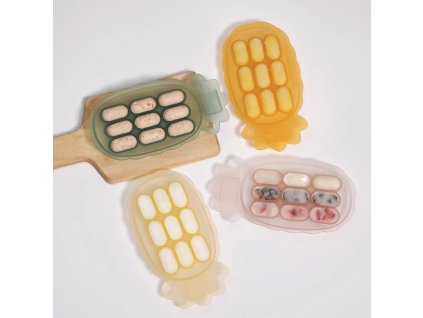 Silikonova forma na mrazenie jedla a materskeho mlieka ANANAS–marhulova Haakaa sk4