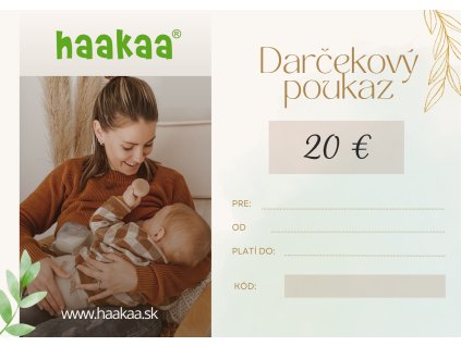 darcekovy poukaz 20eur haakaa
