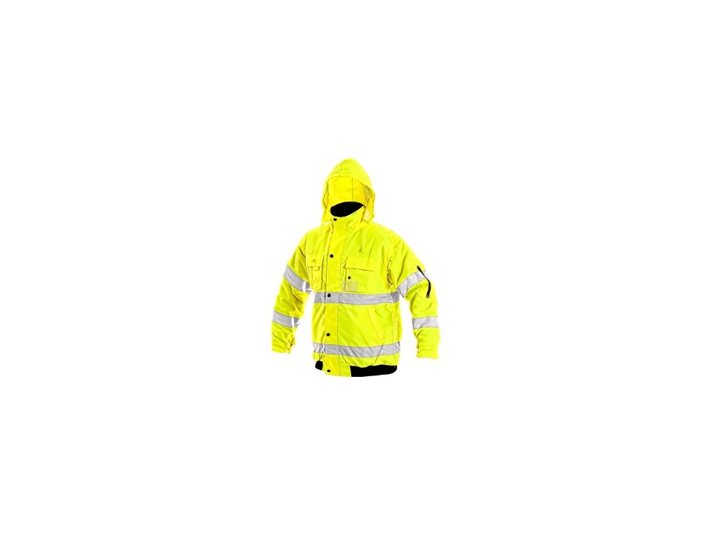 Pánska reflexná bunda LEEDS, zimná, žltá (Veľkosť S)