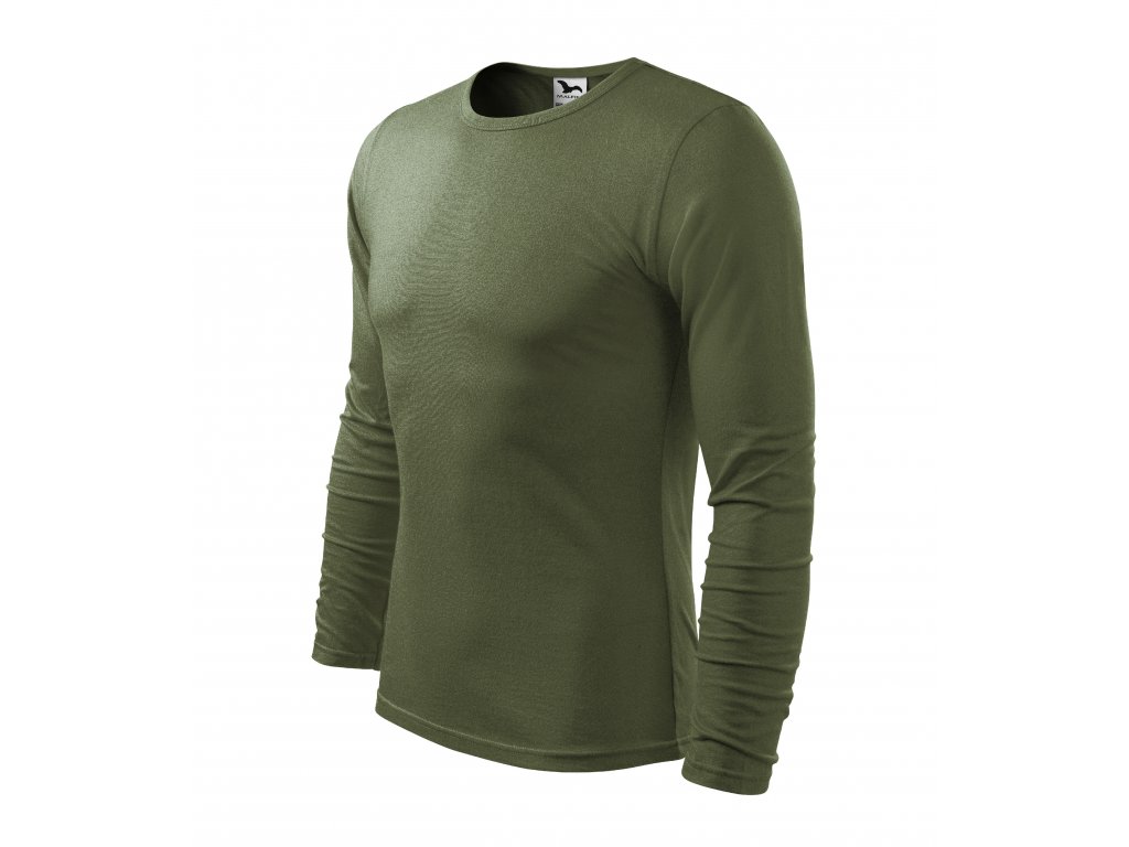 Pánske pracovné tričko MALFINI Fit-T LS tričko Veľkosť: XL, Farba: khaki
