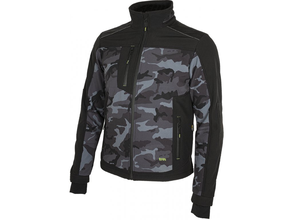 Softshellová bunda CAMOS maskáčová Veľkosť: S